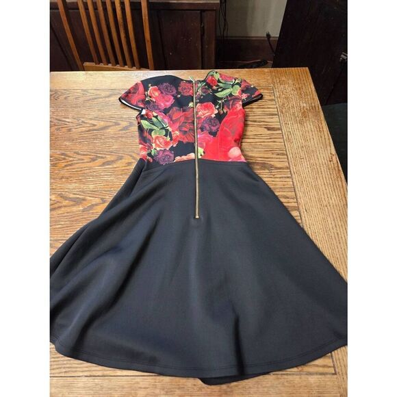 Ted Baker 'Xylee' Juxtapose Rose Skater Dress size 0 (XS) - Picture 5 of 5